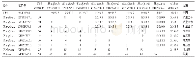 《表2 ITS2基因序列的碱基差异和遗传距离》