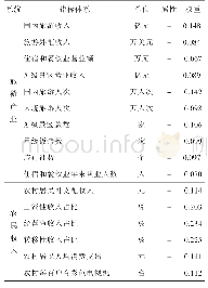 表3 甘肃省旅游产业与农民收入系统评价指标及其权重