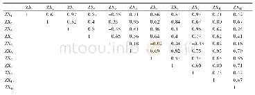 表2 各评价指标之间的相关系数矩阵