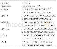 表1 RT-PCR所用引物