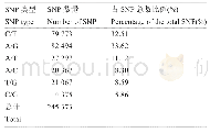 表4 波纹唇鱼转录组SNP类型,数量及比例