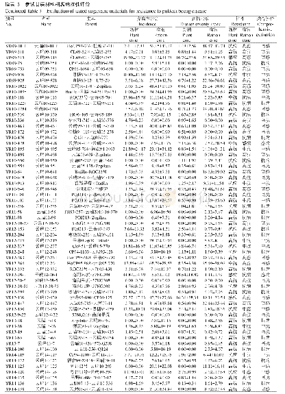 《表3 参试甘蔗材料梢腐病抗性评价》