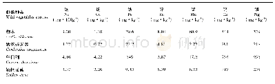 表4 四种野菜中七种矿物质元素的含量