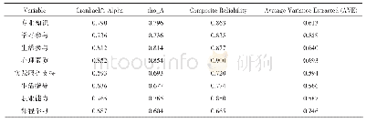 表1 路径模型信度效度检验结果