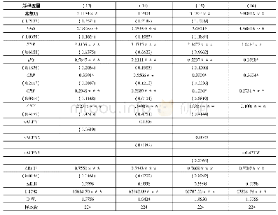 表4 稳健性分析(2)的回归结果