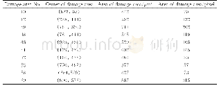 《表3 最大10个损伤区域的位置和面积信息》