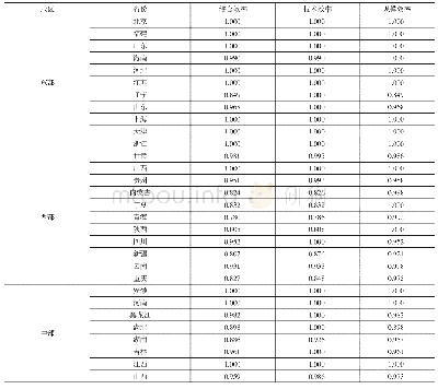 《表3 卫生部门效率测度结果》