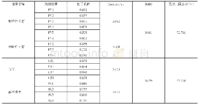 表3 信度和效度分析结果