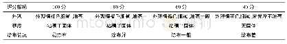 表1 评分标准：解毒紫草膏配方的优化