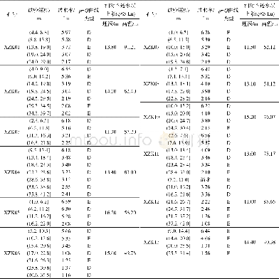 表2 钻孔压水试验结果Tab.2 Results of water pressure test