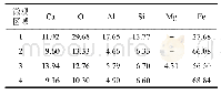 《表1 起皮缺陷处微观区域主要化学成分，w》