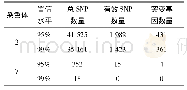 表5 HD9802-9S/R446F2群体SNP数量统计