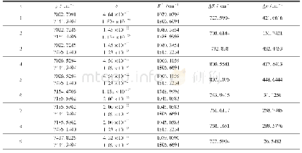 《表3 使用双激光器的谱线对选择结果(S单位:cm/molecule(@296K))》