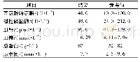 《表2 血液生化指标检测结果》