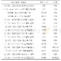 表1 部分隧道模型各单元数据明细