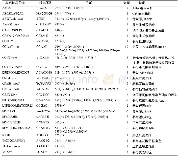 《表2 Os RZFP34启动子上与逆境响应相关的主要顺式作用元件》