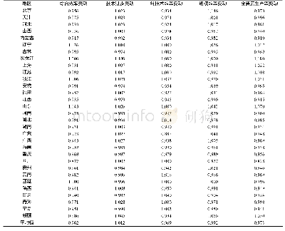 《表3 各地区2015—2017年职工基本养老保险基金运行效率Malmquist指数分析》