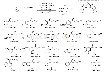 《表2 底物范围a：光/铜共催化远程C—H键的不对称氰基化反应》