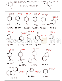 《表3 芳基硼酸的单氟甲氧基化a》
