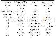表5 Zn[Pc（α-OC4H9)8]的晶体结构数据