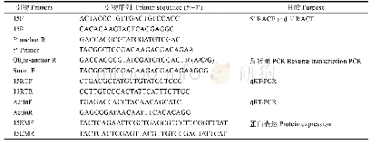 《表1 PCR引物名称及序列》