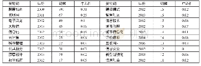 《表1 智慧城市关键词信息统计情况一览表》