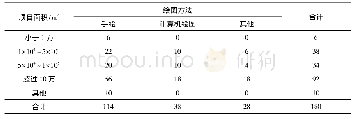 《表1 0 项目规模与绘图方法》