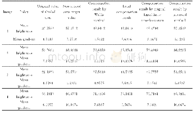 表3 阴影补偿结果的评价