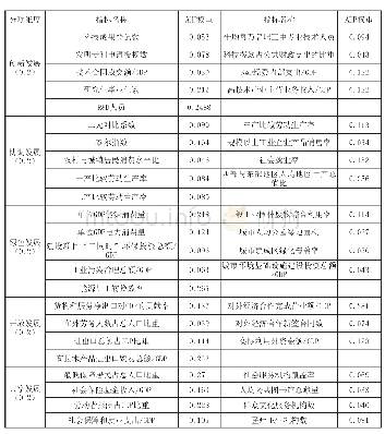 《表2 层次分析法测算各指标权重结果》