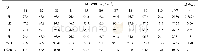 表3 B侧SCR入口NOx分布