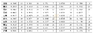 《表2 1 公共服务水平及各指标得分和排名情况》