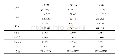 《表6 系统广义矩估计结果》