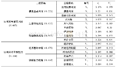 《表2 评价体系中各指标权重》