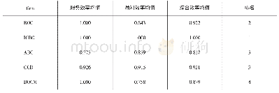 《表7 综合效率均值排名：五大商业银行支持小微企业融资的效率研究——基于普惠金融视角》