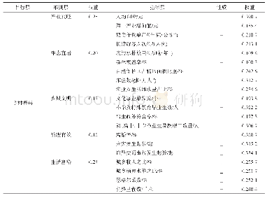 《表1 乡村振兴综合水平评价体系》