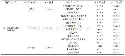 表3 广东省企业环境风险评价指标体系各指标权重