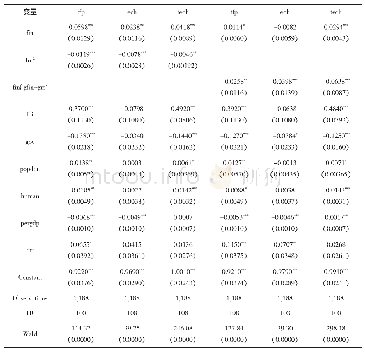 《表2 长江经济带经济增长效率回归结果 (全样本)》