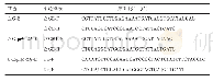 《表1 目的基因扩增引物序列》