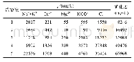 表2 溶液的矿化度和离子浓度