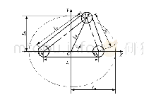 ▲图1后摆臂构形原理：液压摆臂履带可变形机器人的设计
