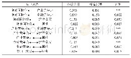 表1 结构模型：潜变量之间的参数估计