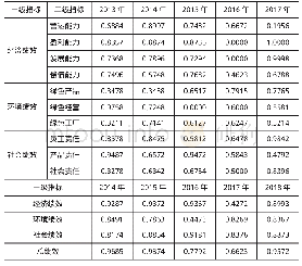 表4 2013—2017年中海油指标评价结果
