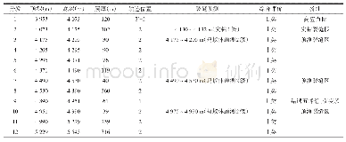 表4 Y-2HF开发井综合分段分类