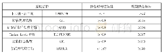 《表6 模型拟合优度评价指标及拟合结果》