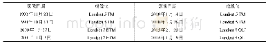 《表1 4个时期8景影像的信息》