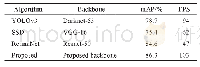 表2 不同算法在本文数据集上的检测结果