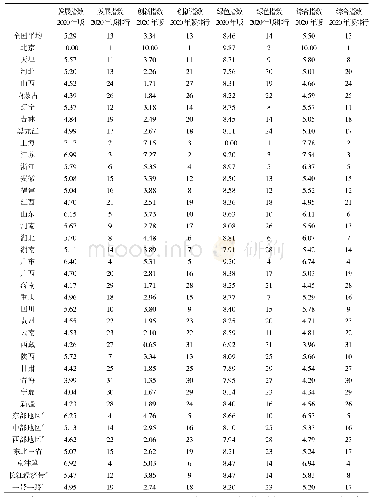 表3 中国教育指数（2020年版）：综合指数及其排行情况