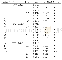 《表3 各项评价指标的权重》