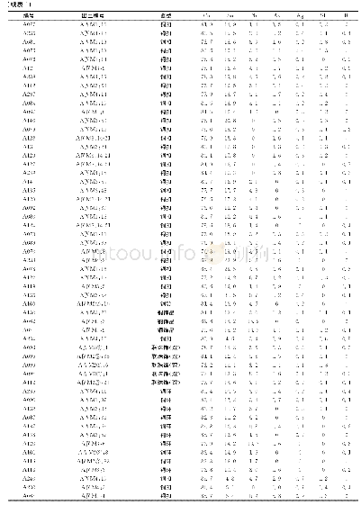 表1 样品SEM-EDS分析结果