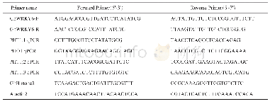 《表1 本研究中使用的引物》
